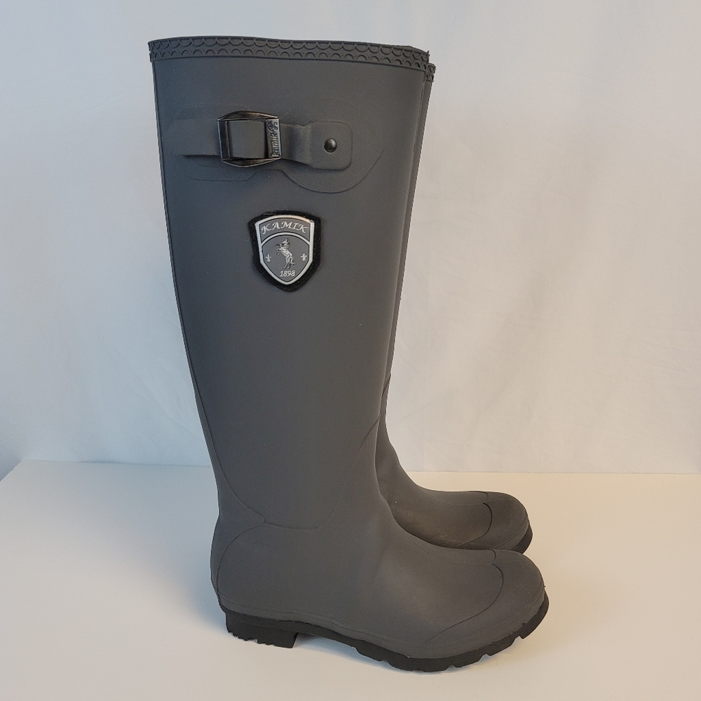 Kamik Jennifer Rain Boots Size 6 Charcoal - Picture 2 of 9